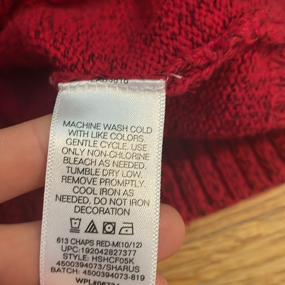 Chaps boys 10/12 sweater red - Picture 9 of 9